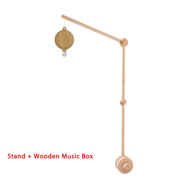 🐻 Wooden Bear Baby Crib Mobile