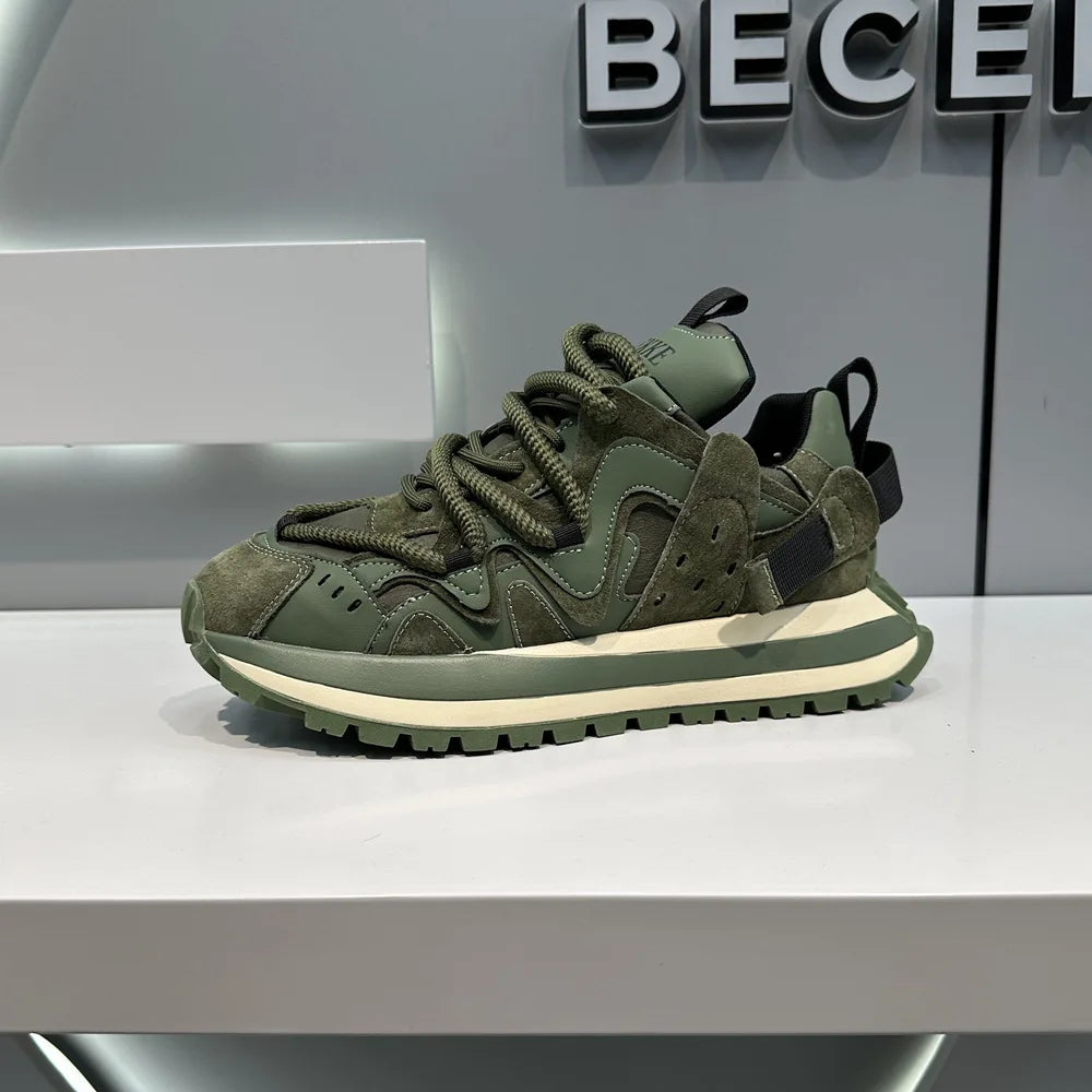 Men's Platform Lace-Up Sneakers