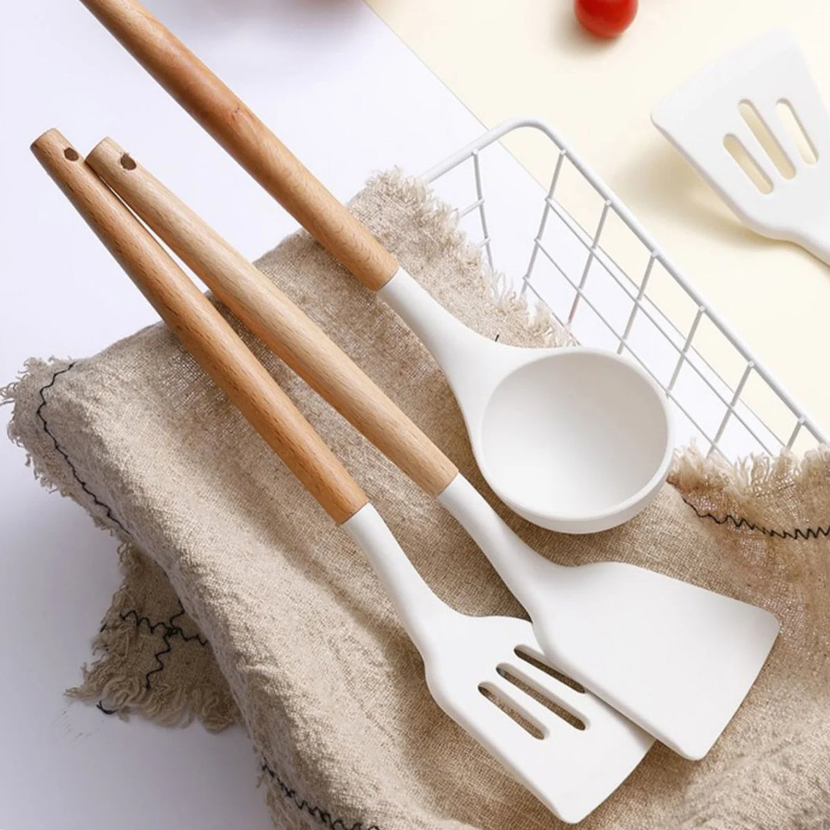 Silicone Spatula & Spoon Set – 3 Pcs