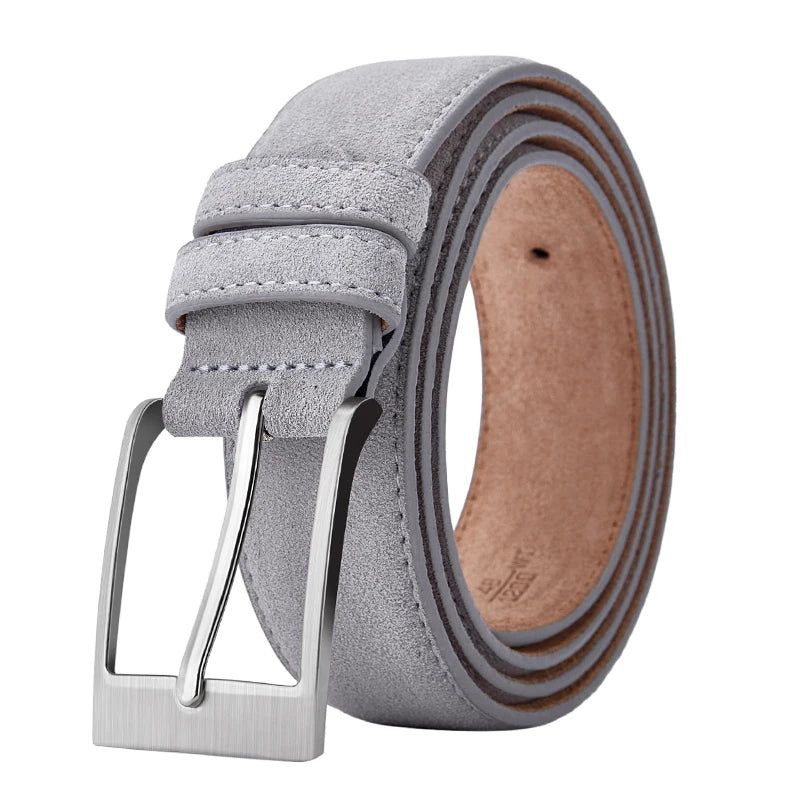 Plaid Suede Leather Pin Buckle Belt