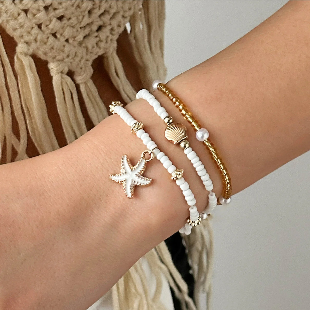 Handmade Shell & Starfish Anklet