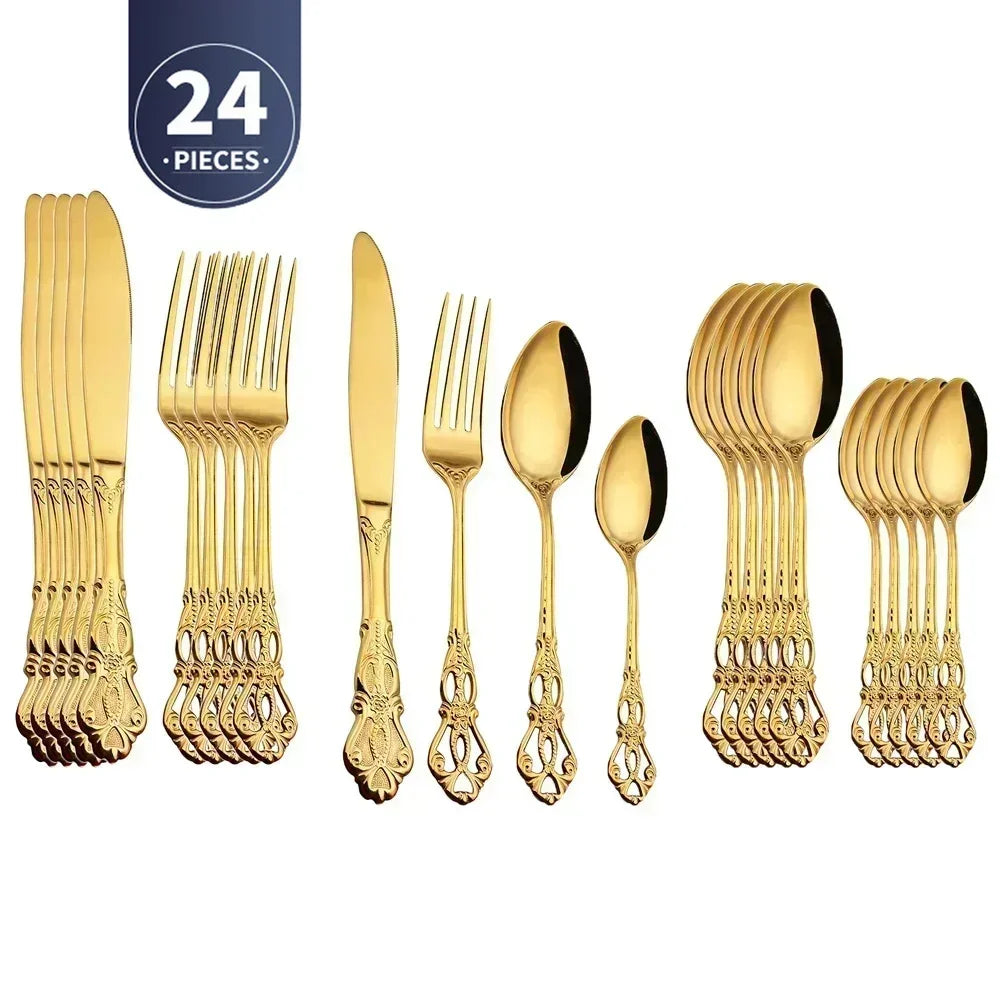 Gold Stainless Steel Cutlery Set