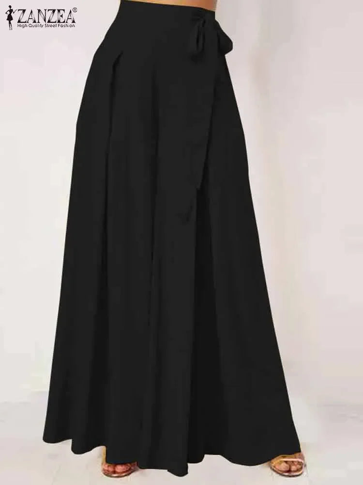 Pleated High Waist Flare Pants