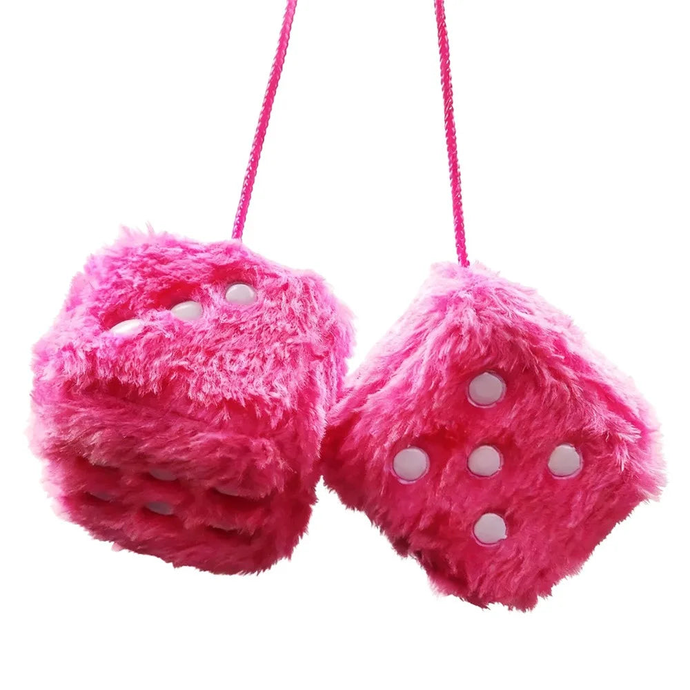 🎲 Fuzzy Hanging Dice Car Ornament