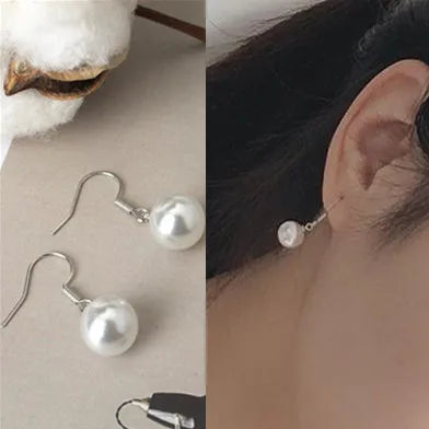 Zircon Pearl Tassel Earrings