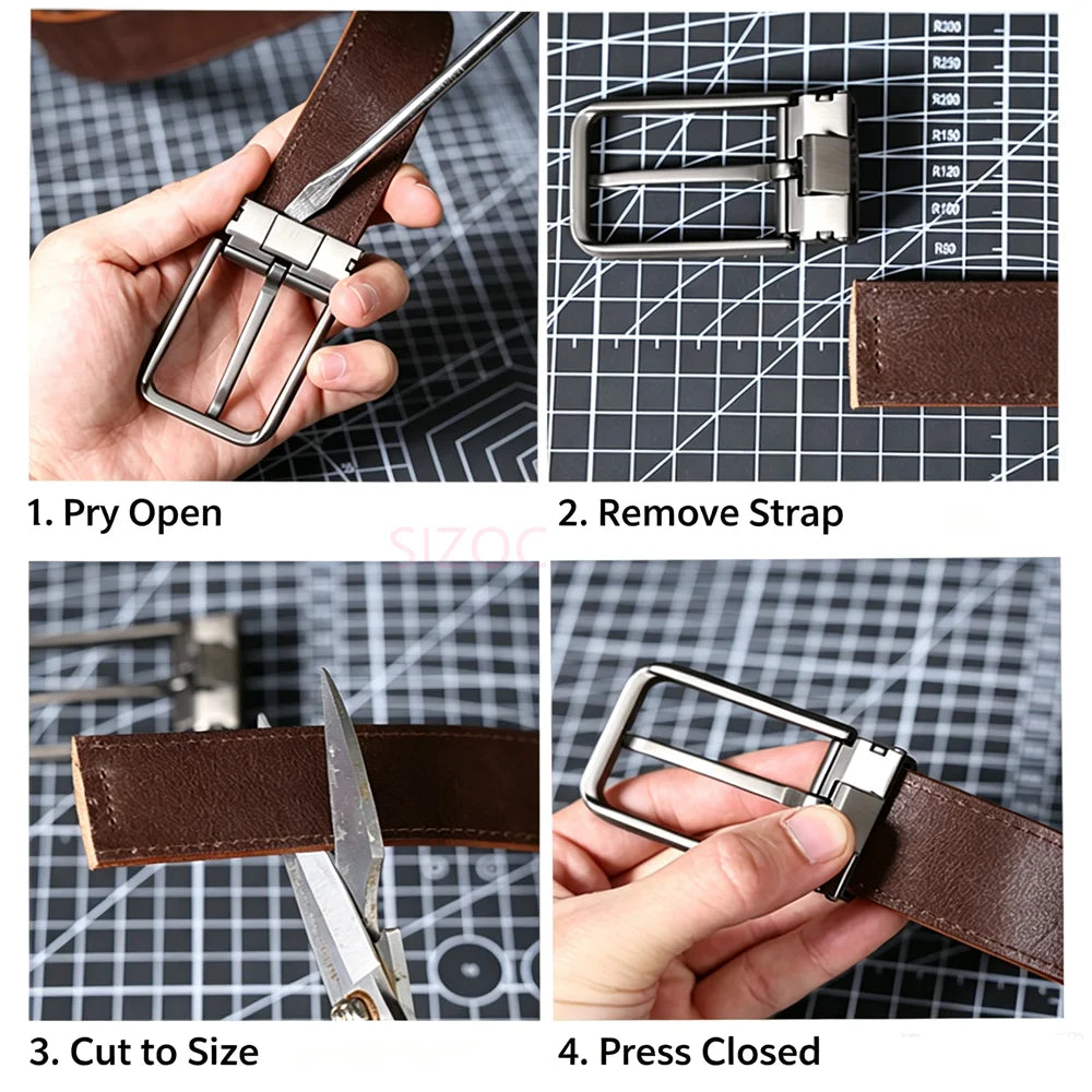 Men's Reversible Full Grain Leather Belt