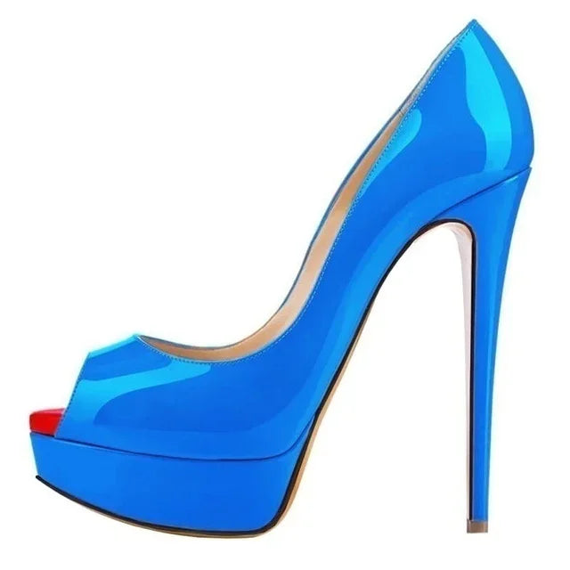 Women's 14cm Platform Peep-Toe Stiletto Heels