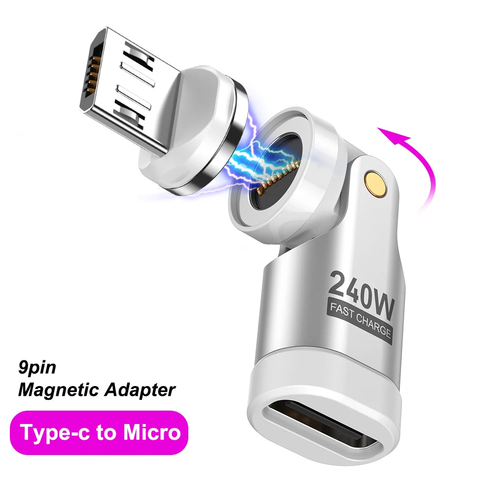 🧲 AUFU 540° Magnetic OTG USB-C Adapter