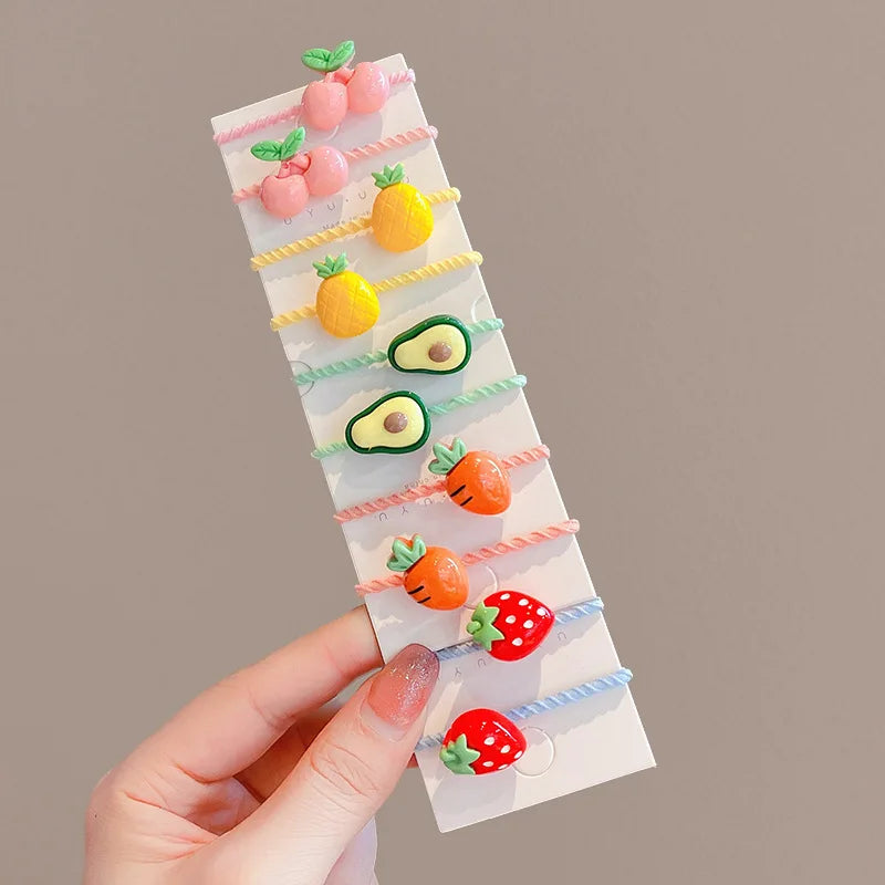 Girls Flower Hair Ties Set