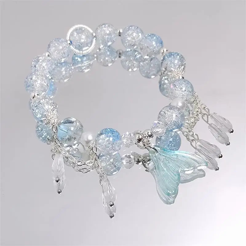 Lucky Bead Butterfly Charm Bracelet