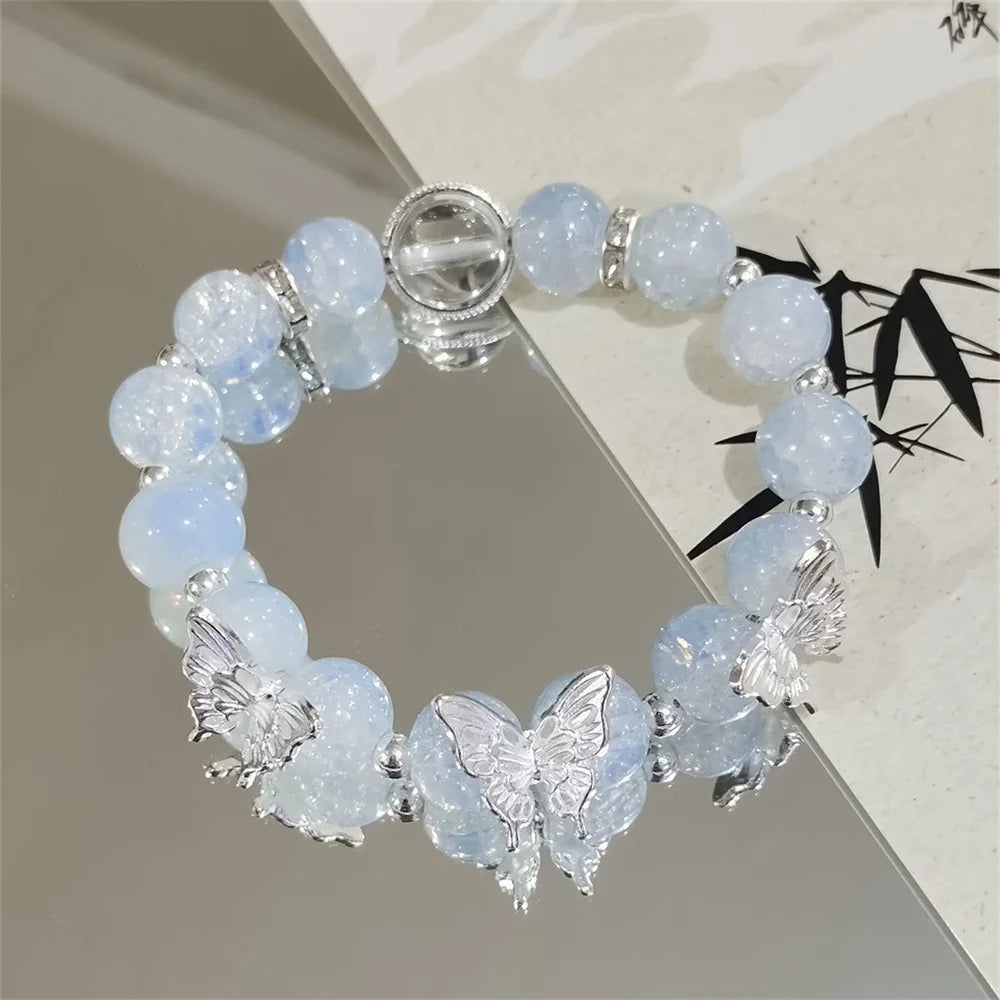 Crystal Flower Tassel Bracelet