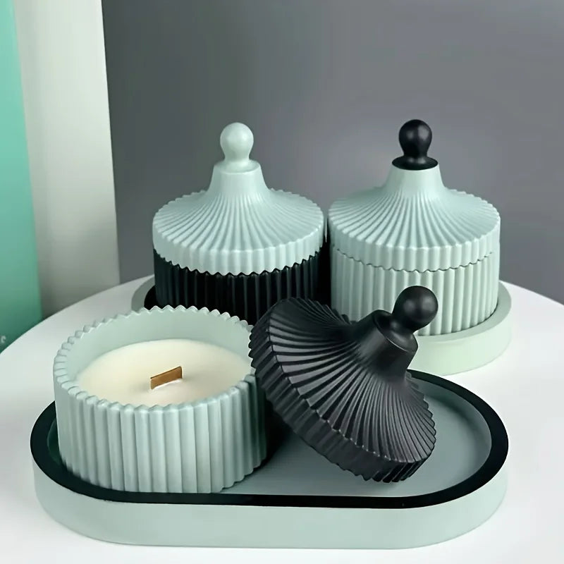 Silicone Tray, Vase & Jar Molds – 4 Pcs