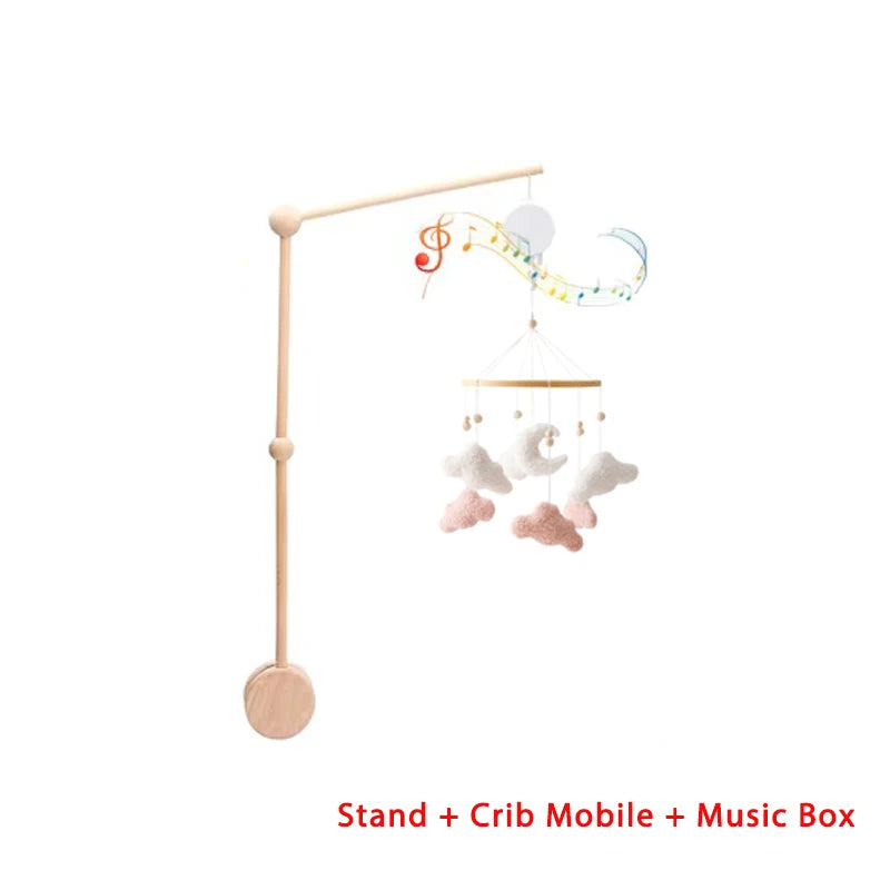 🐻 Wooden Bear Baby Crib Mobile