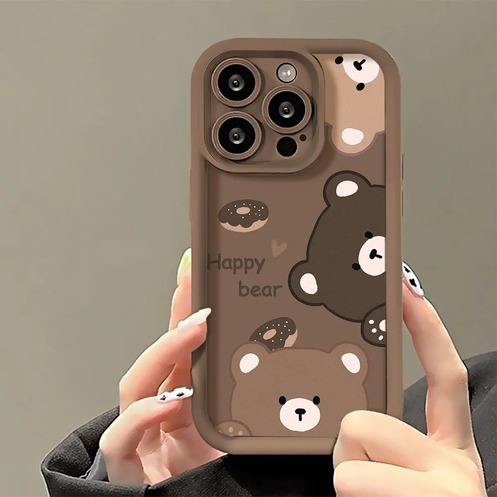 Cute Bear Silicone iPhone Case