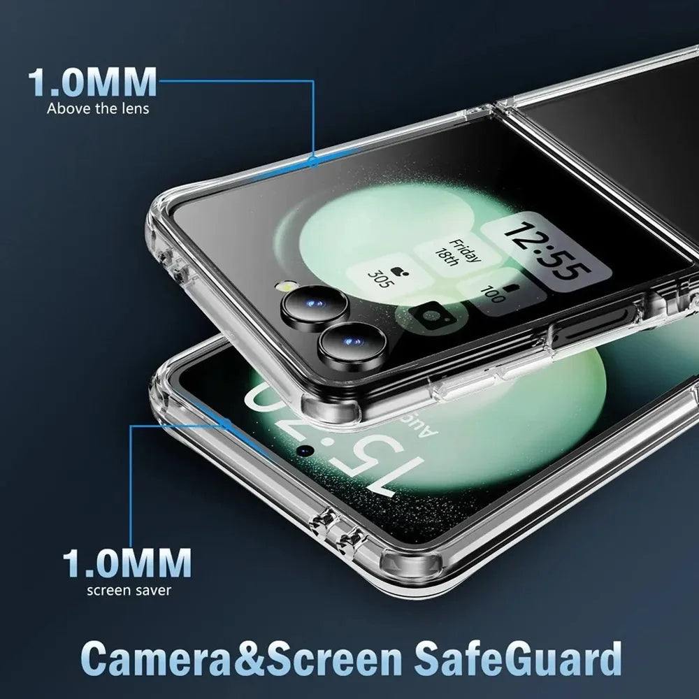 📱 Slim Transparent Z Flip Magnetic Case