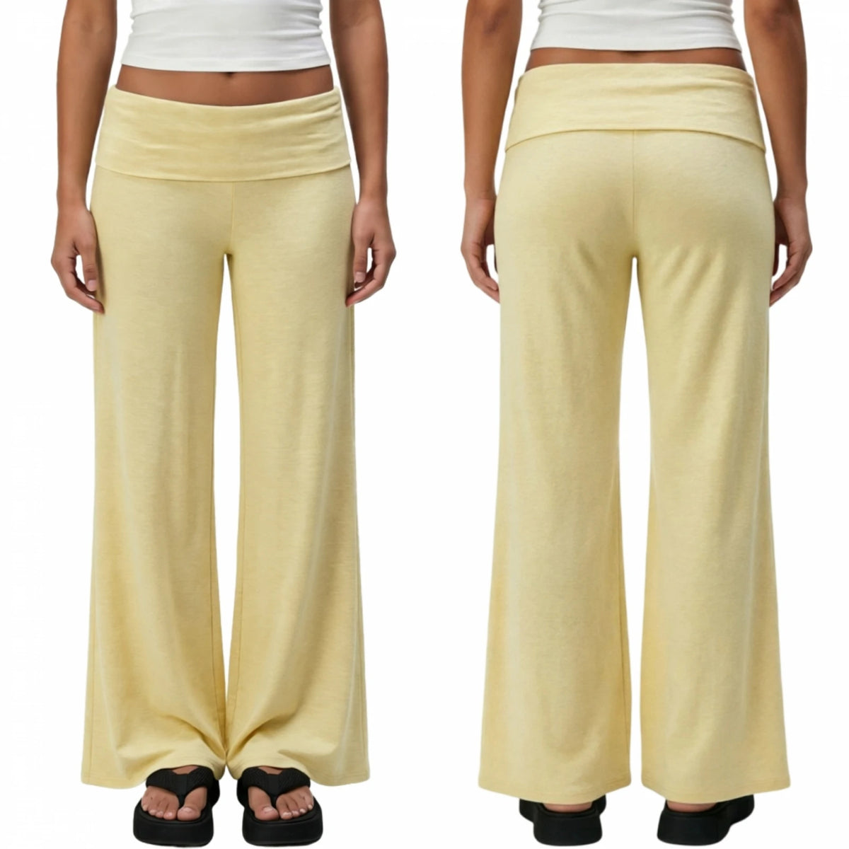 Maternity Fold-Over Palazzo Pants