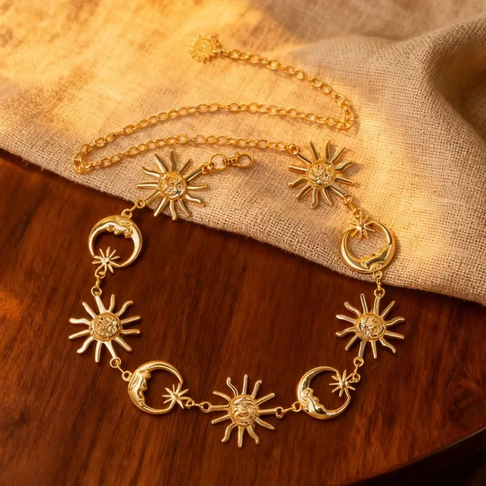 Sun, Moon & Star Waist Chain Belt