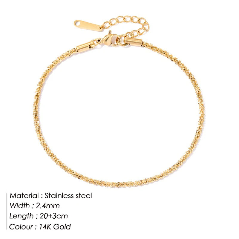 Gold Snake Chain Anklet