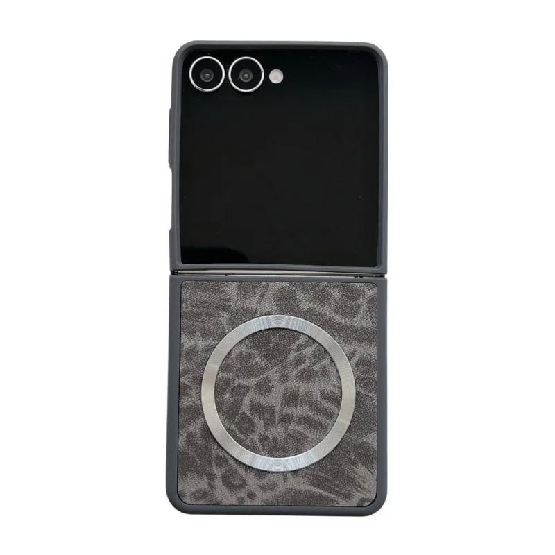 🐆 Leopard Leather Magsafe Flip Case
