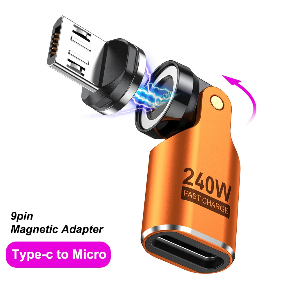 🧲 AUFU 540° Magnetic OTG USB-C Adapter