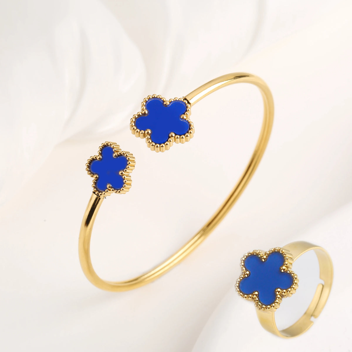 🍀 Lucky Clover Flower Jewelry Set