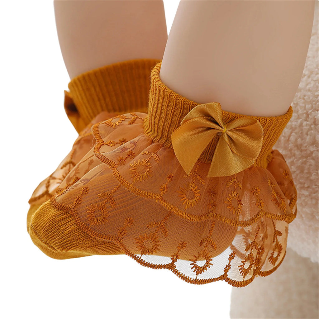 Baby Girls Ruffle Lace Socks