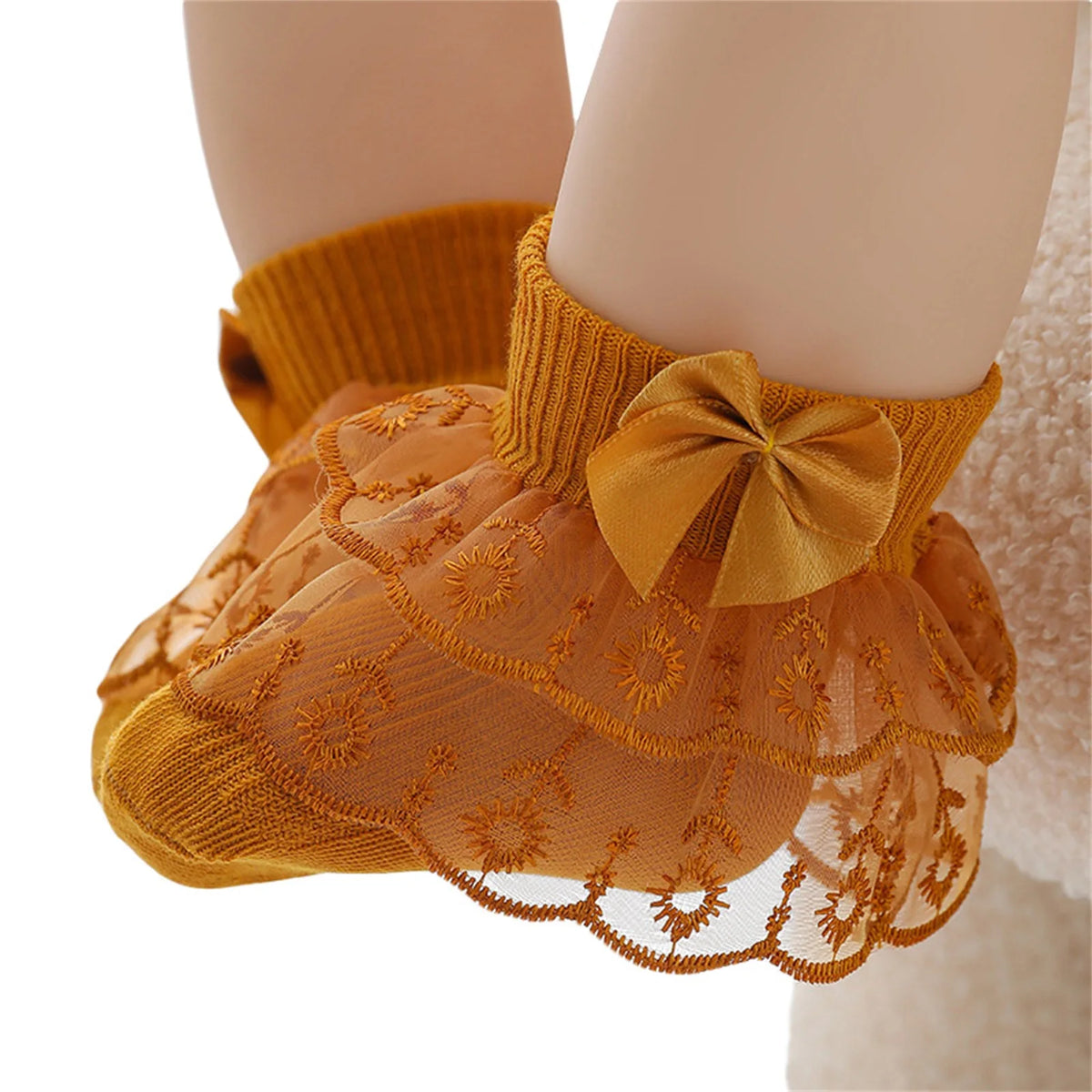 Baby Girls Ruffle Lace Socks