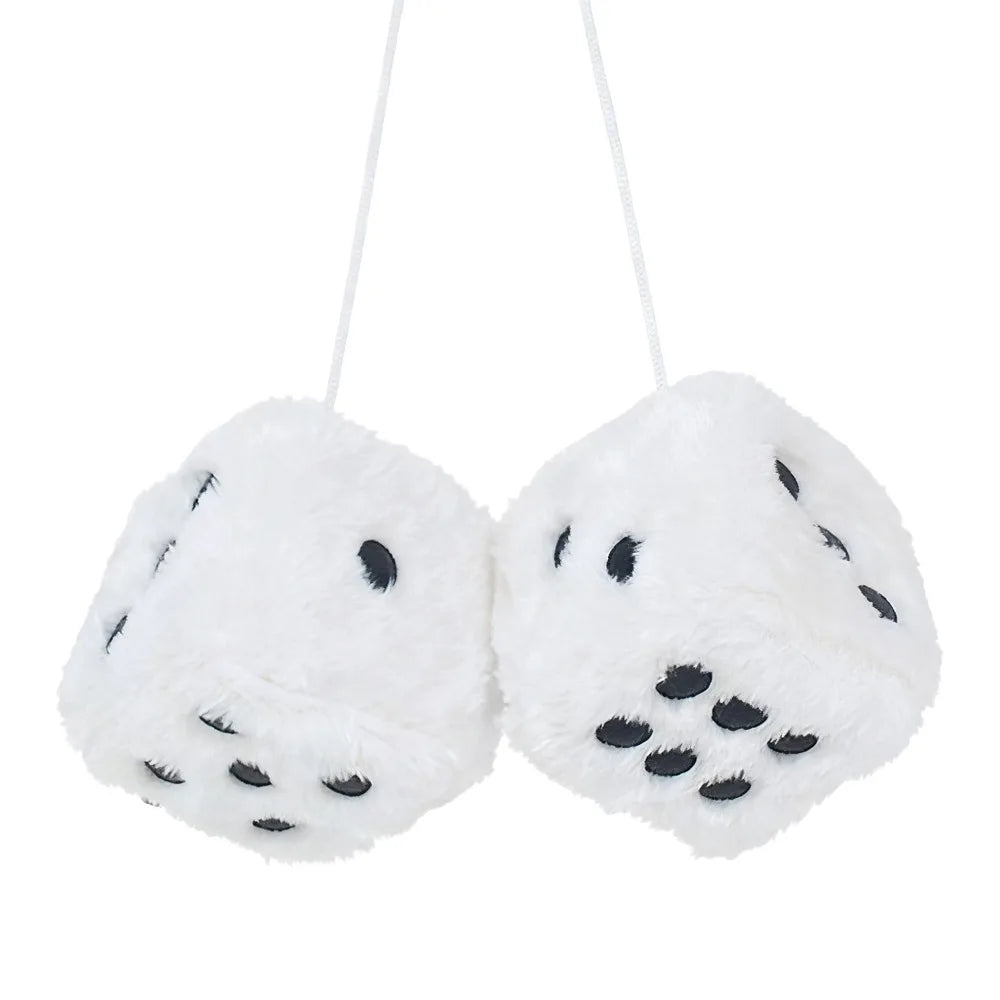 🎲 Fuzzy Hanging Dice Car Ornament