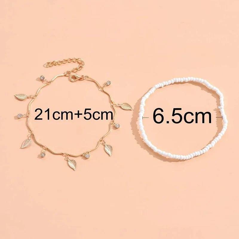 ⭐ Boho Star Crystal Anklet