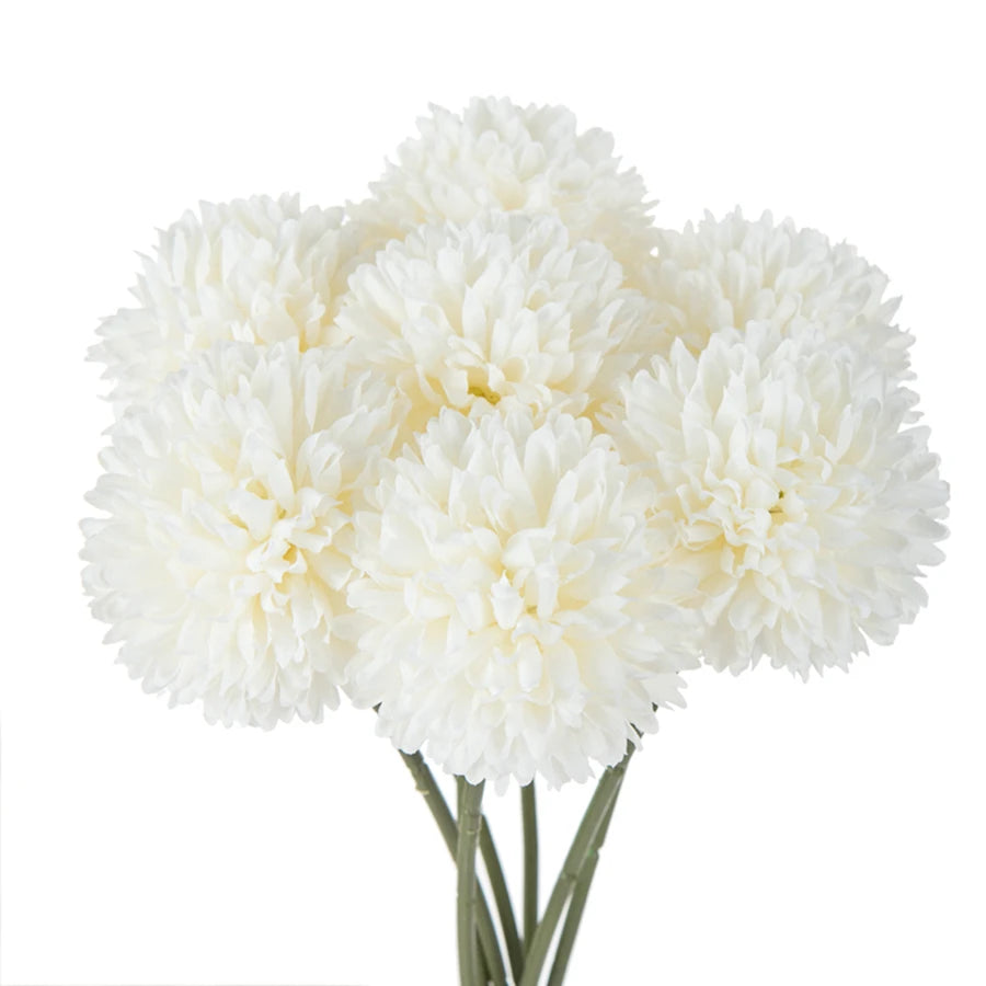 Silk Hydrangea Pompons
