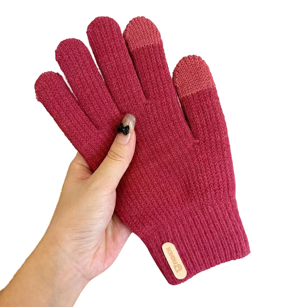Thick Knit Winter Cycling Gloves