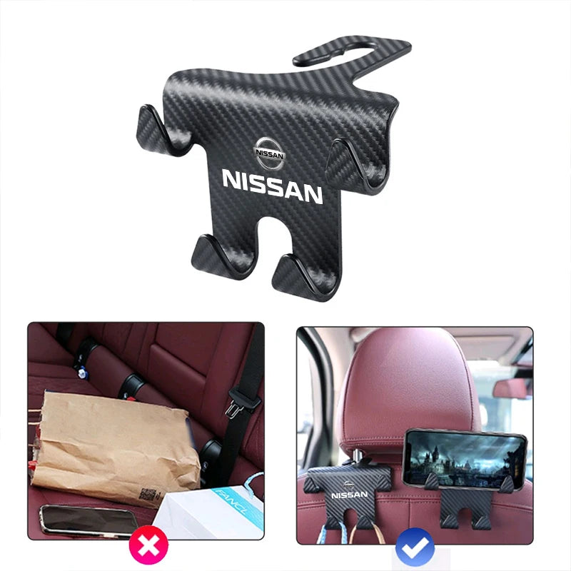 🪝 Car Back Seat Storage Hook & Phone Holder