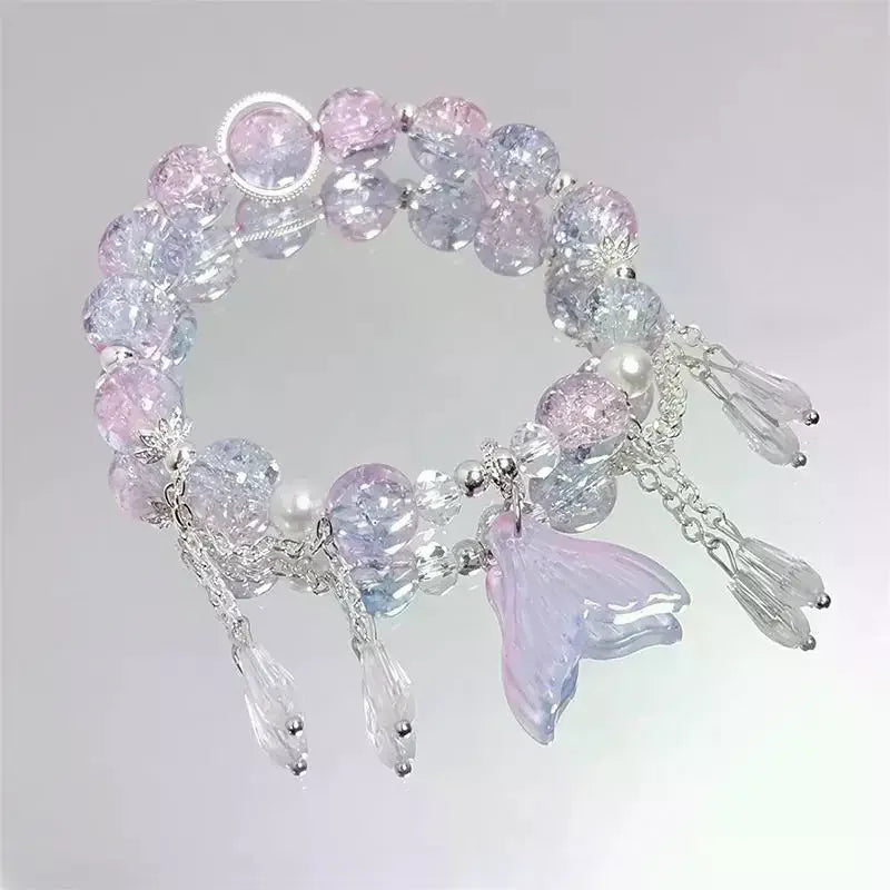 Lucky Bead Butterfly Charm Bracelet