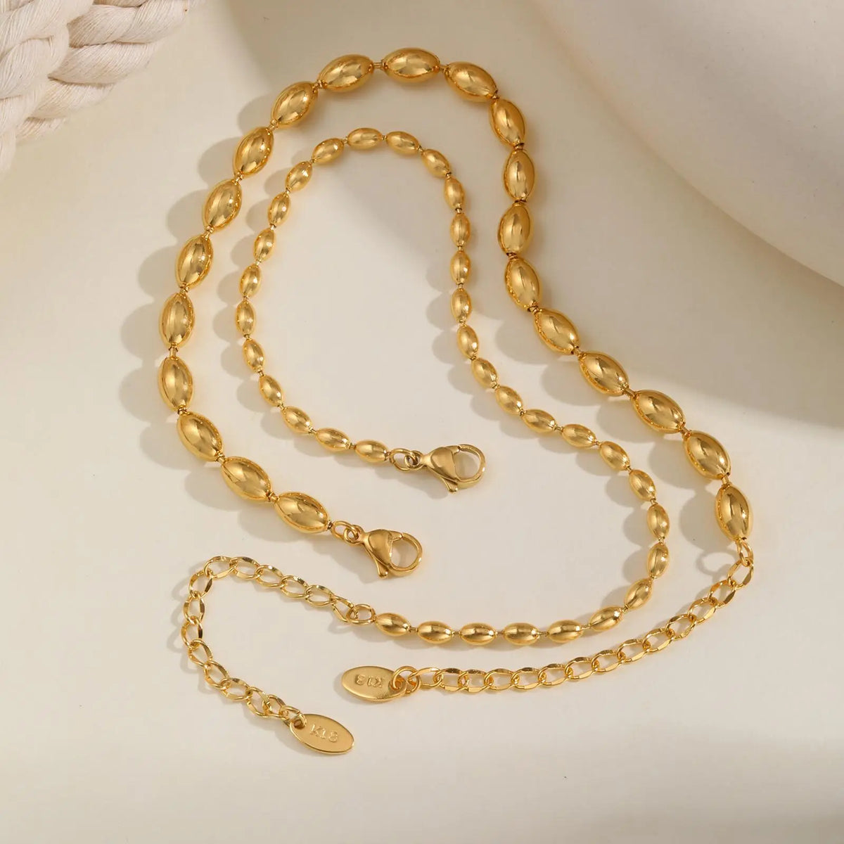 Stainless Steel Bead Chain Anklet