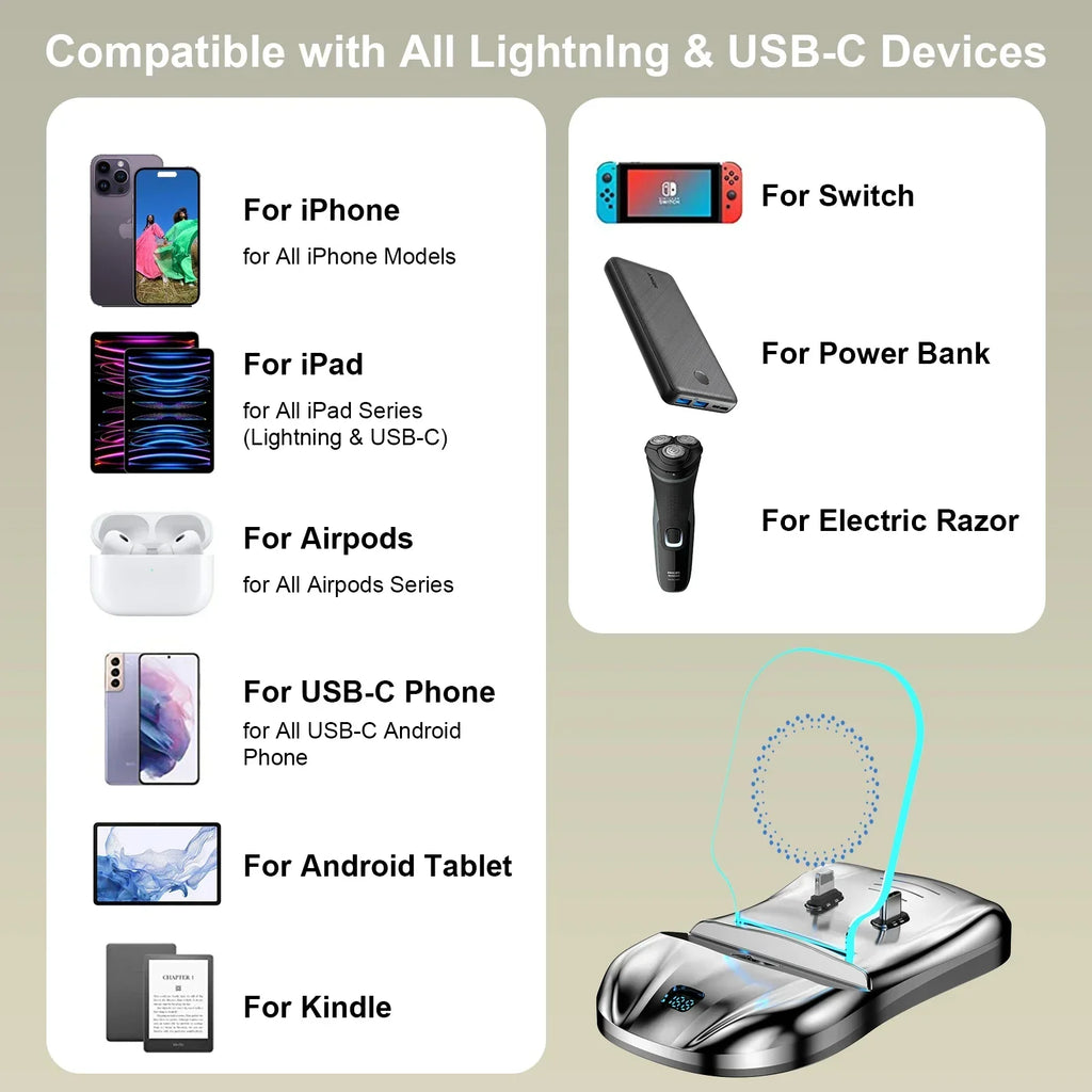 📱 3-in-1 Magnetic Charging Stand