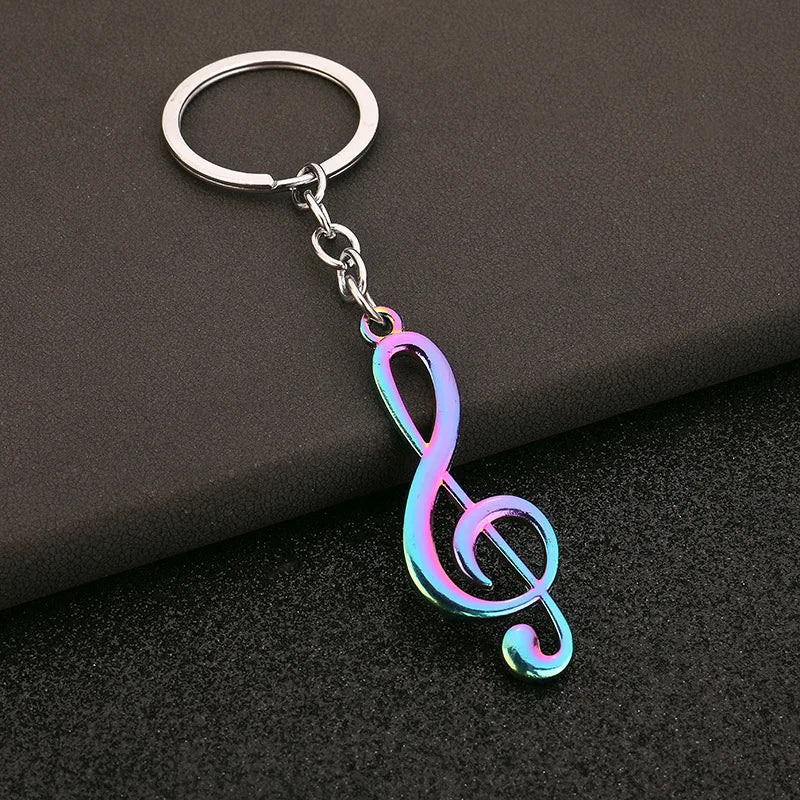 Colorful Music Note Keychain