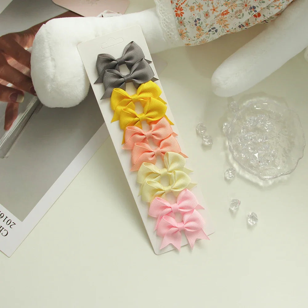 Girls Hair Bow Clips – 10 Pcs