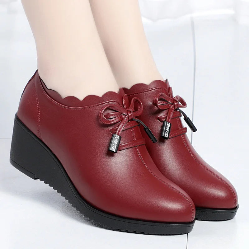 Women's Lace-Up Platform Pumps