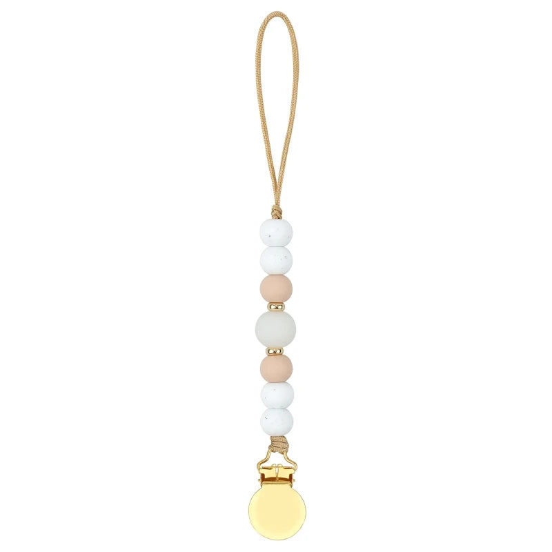 Silicone Bead Pacifier Clip Chain