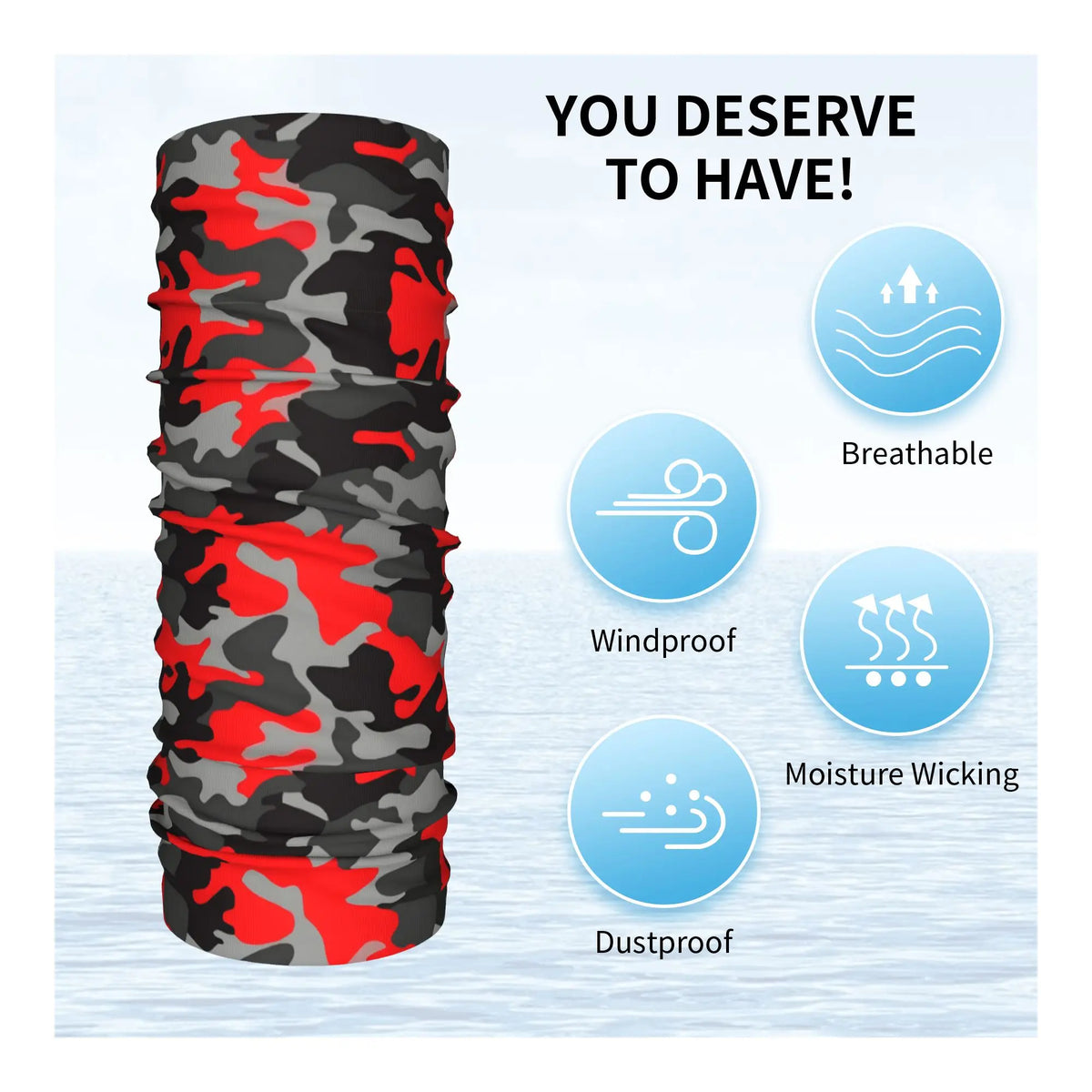 Red Camo Neck Gaiter