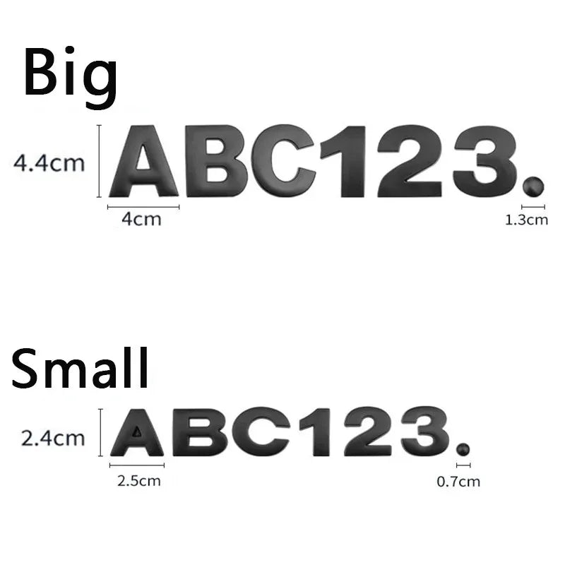 🔤 3D Metal Letter & Number Emblems