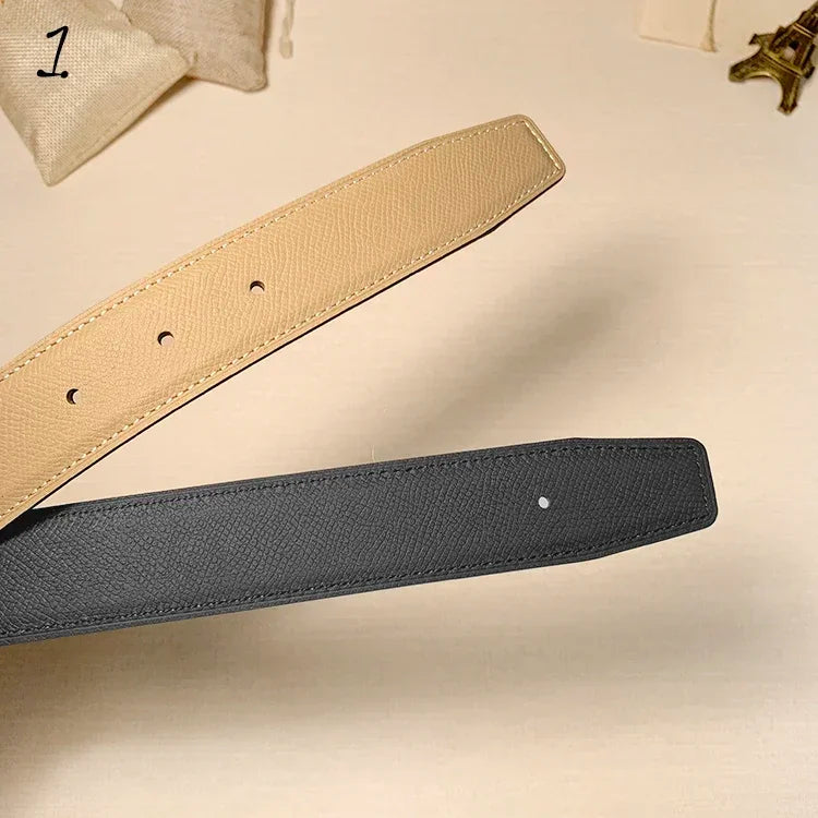 Reversible Leather Belt Strap – No Buckle