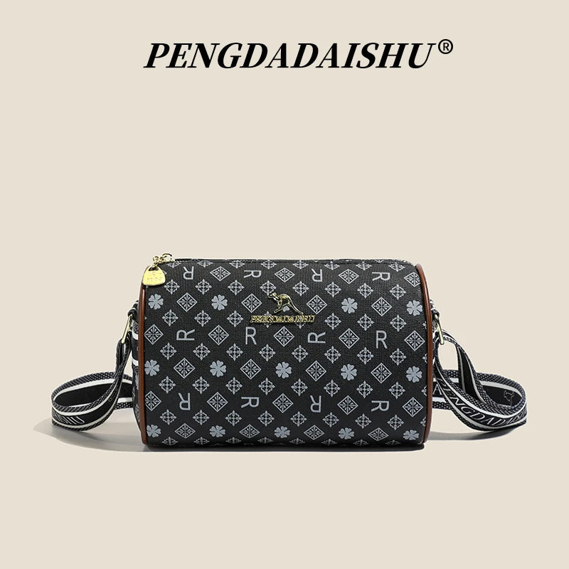 Letter Print Pillow Shoulder Bag