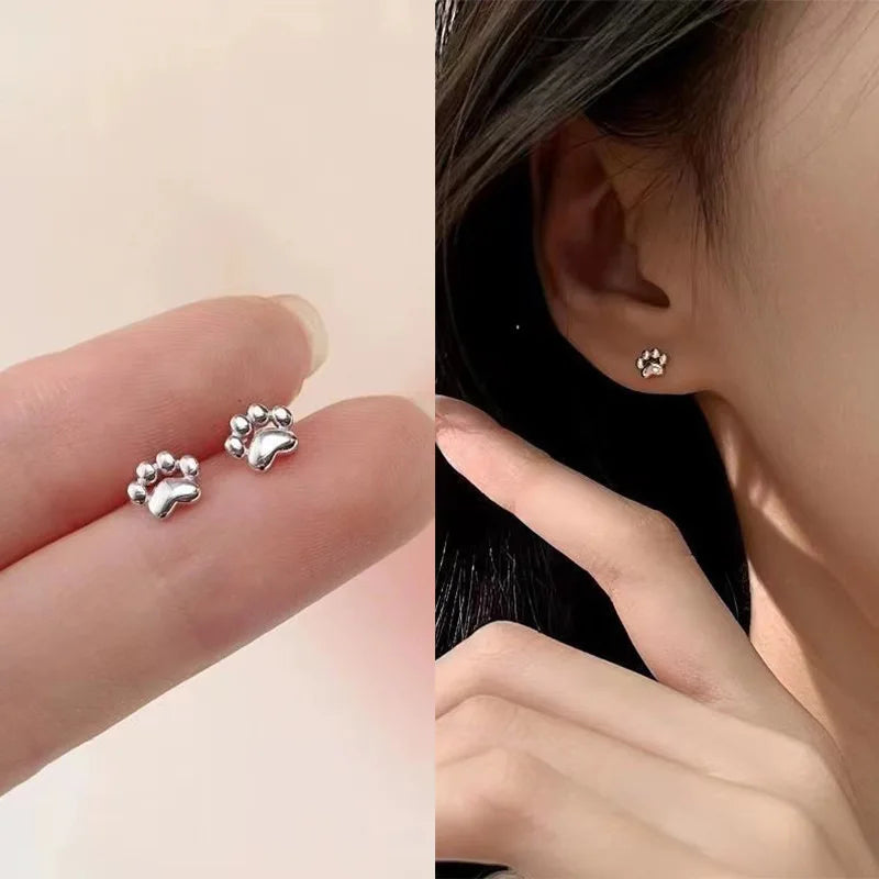 Tiny Metal Charm Stud Earrings