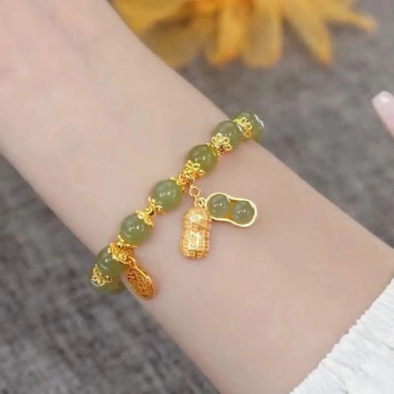 Crystal Butterfly Bead Bracelet