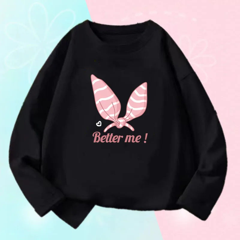 Kids Bow Print Long Sleeve T-Shirt