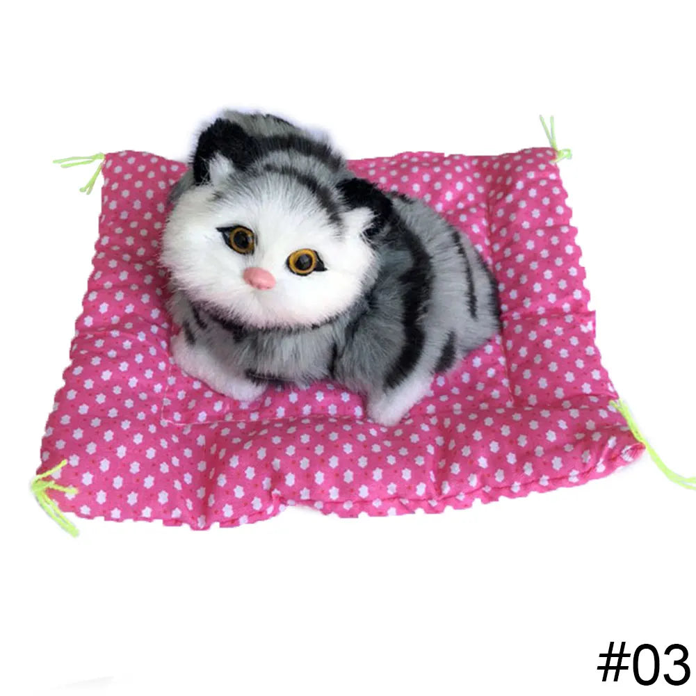 Sleeping Cat & Dog Plush with Sound