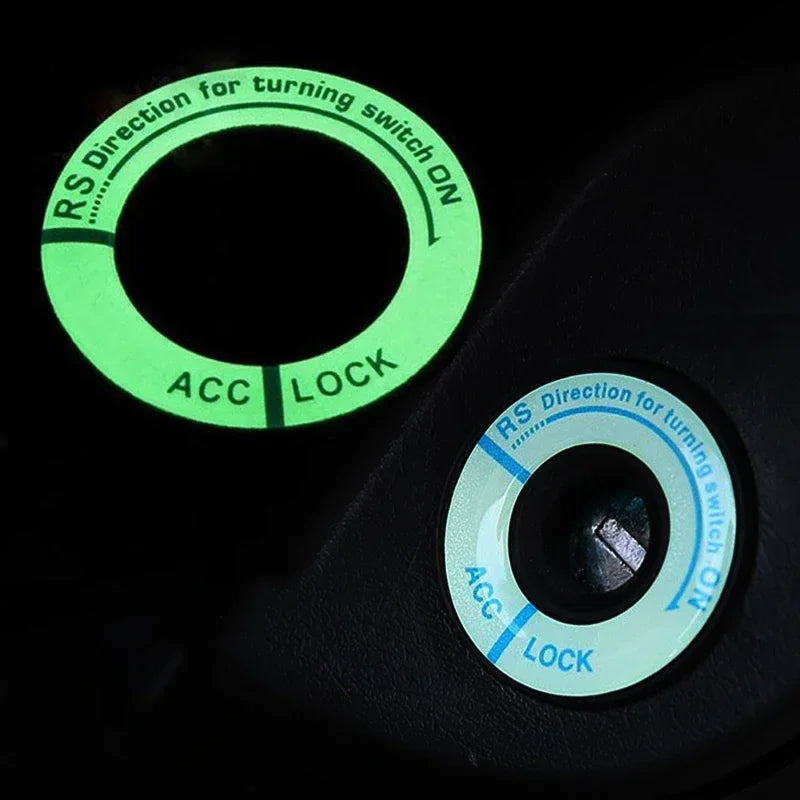 🌟 Luminous Ignition Button Ring Sticker