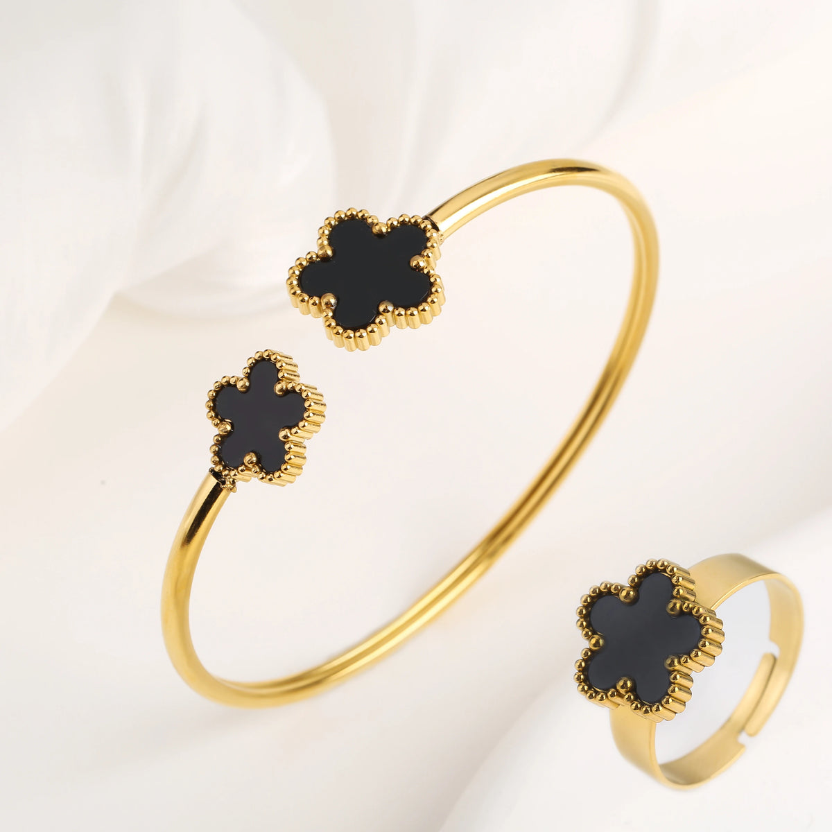 🍀 Lucky Clover Flower Jewelry Set