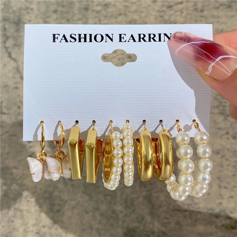 Earrings Set Butterfly Acrylic